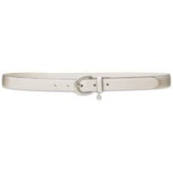 Lauren Ralph Lauren color beige 1" Charm Crosshatch Leather Belt - Picture 1 of 1